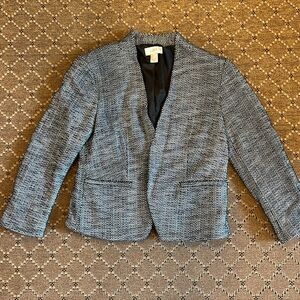 Ann Taylor Loft black and white blazer size 4